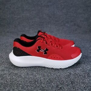 Under Armour BGS Surge 4‎ Shoes Youth Size 6.5Y Red White Sneakers 3027103-600